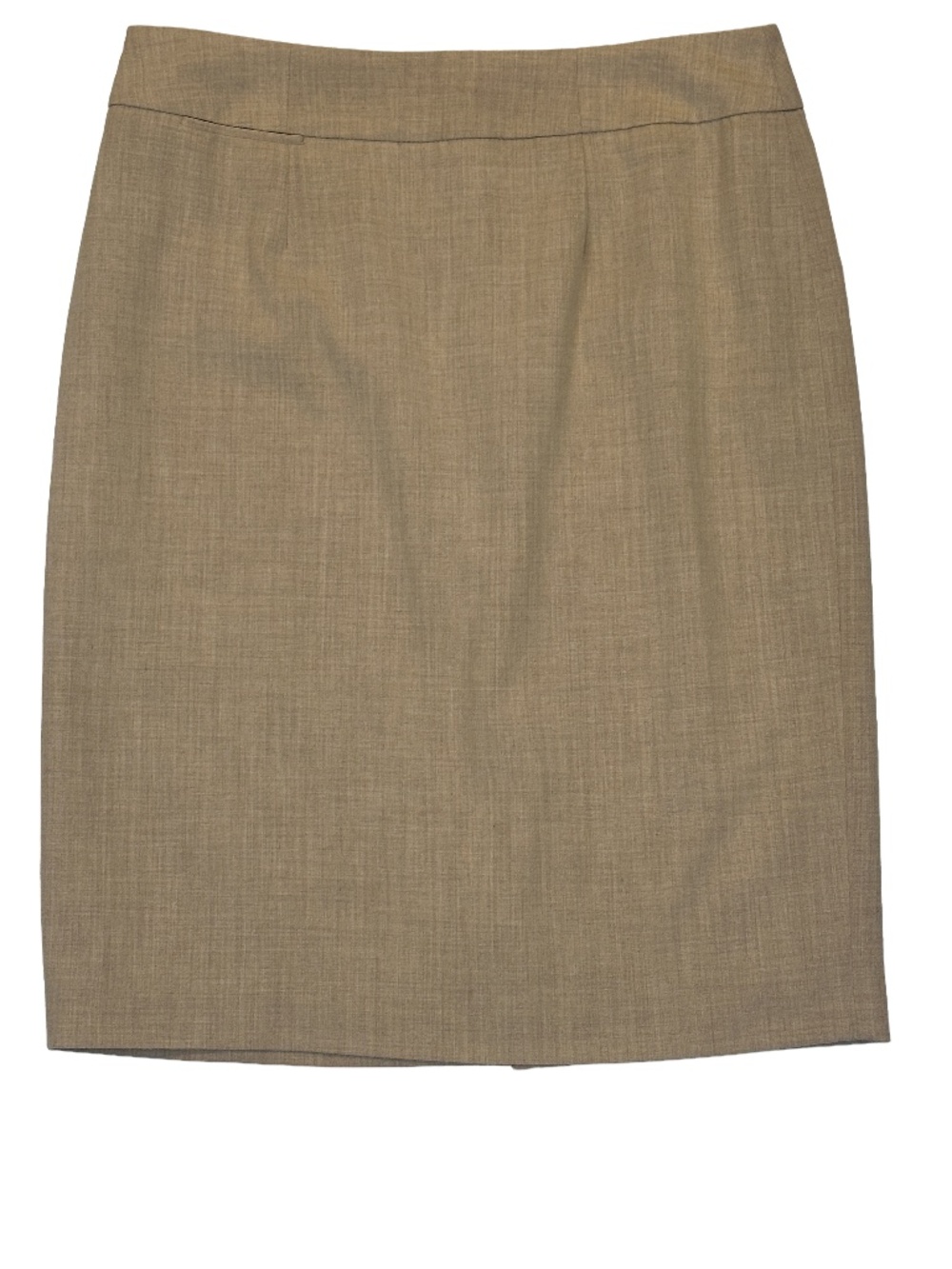 Calvin Klein Tan Pencil Skirt Fully Lined Back Vent Size 6